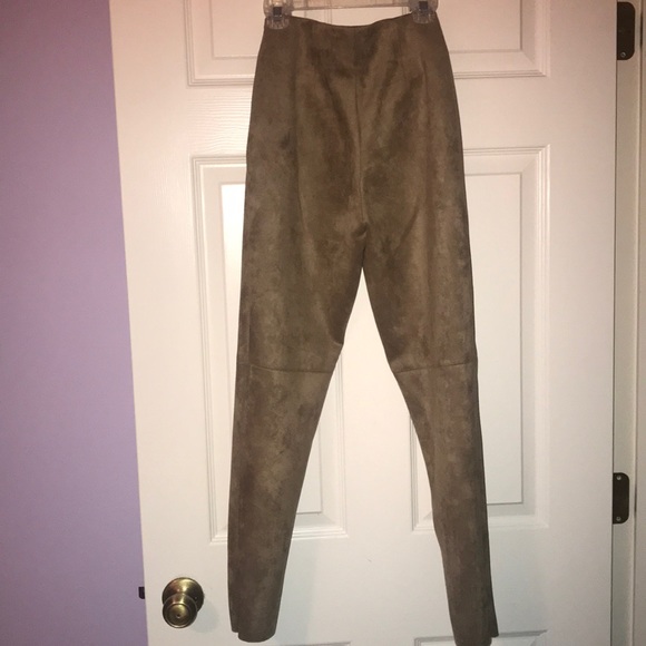 Khaki suede pants - Picture 3 of 3